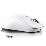 MAMBASNAKE Attack SHAKR X3MAX Wireless Gaming Mouse,PixArt PAW3950 42000 DPI,49g Ultralight Tri-Mode(BT5.4/2.4GHz/Wired), 1K Polling Rate Programmable Computer Mice for PC/MAC/Win - White