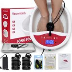 veicomtech Ionic Foot Bath Detox Machine, Foot Detox Machine, Ionic Foot Spa Kit with 10 Ginger Tablets 2 Arrays FIR Belt for Home Salon Spa