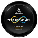 UrbanGabru Clay Hair Wax For Men: Zero to Infinity (100 gm) | Strong Hold Matte Finish | Natural Hair Styling Wax | All Hair Types | No Greasy Residue | Multiple Hairstyles