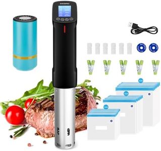 Inkbird WIFI Sous Vide Precision Cooker & 44PCS Electric Vacuum Sealer Sous Vide Kits|Recipes on APP and 1000W Sous Vide Machine| Sous Vide Starter Kits with 30PCS Sous Vide Bags Electric Pump Clips