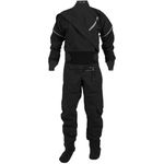 Dry Suits for Men in Cold Water, Kayaking Dry Wetsuit, 4-Layer Waterproof Fabric Front Zip Kayak Drysuit with Latex on Neck, Suitable for Diving etc.(Black,XX-Large)