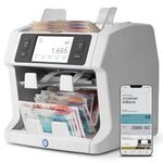 Safescan 2985-SC Money Counting Machine that Value Counts and Sorts Mixed Notes - Cash Counting Machine with 10-Point Counterfeit Money Detector - Money Counter Machine with Free Safescan app