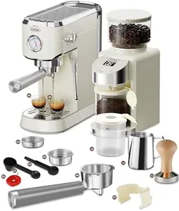 Gevi Espresso Machine 20 Bar with Grinder，Professional Espresso Maker with 35 Precise Grind Settings Burr Coffee Grinders Combos, Commercial Espresso Machines & Coffee Makers, Gift for Coffee Lover