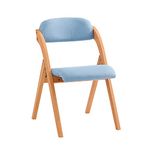 SoBuy FST92-BL, Folding Chair Wooden Padded Folding Kitchen Dining Chair Office Chair Desk Chair, Blue