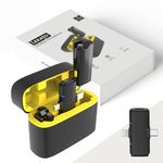 LEKATO Wireless Mic with Noise Cancellation | Dual Channel Mic Wireless for iPhone & Type-C Android | Microphone for Video Recording, YouTube, Vlogging, Live Streaming | Charging Case Included