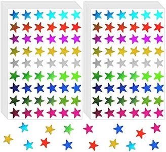 1620 Pack, 9 Colors, Small Foil Star Stickers for Kids Reward Home, School, Bar, DIY and Office Decoration