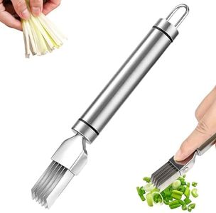 Shred Silk The Knife, 2025 Upgrade Stainless Steel Chopped, Green Onion Knife Kitchen Vegetable Cutter Sharp Scallion Shredding Cutter Shred Knife Household Multifunctional Food Slicer