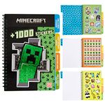 Minecraft Sticker Book for Kids with 28 Sticker Sheets Over 1000 Stickers Creeper Collector Stickers for Scrapbooking Creative Book Stickers Activity Set Gamer Gifts for Boys