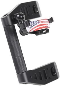 A-Pillar Grab Handle Compatible with INEOS Grenadier 2020-2025 Front Row Assist Handle Interior Driver & Passenger Side A-Pillar Grip Handle Replacement Kit With Phone Holder C Aluminum Alloy (Black)