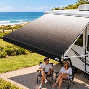 Heavy Duty RV Awning Fabric Replacement, 6-Layer Waterproof Vinyl