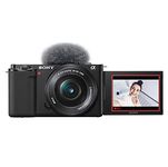 Sony Alpha ZV-E10L 24.2 Mega Pixel Interchangeable-Lens Mirrorless vlog Camera with 16-50 mm Lens, Made for Creators | APS-C Sensor | Advanced Autofocus | Clear Audio & 4K Movie Recording - Black