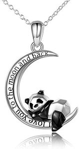 YAFEINI Collar de plata de ley con colgante de zorro, rana, panda, caballo, cerdo, elefante, bonito regalo para mujer, Metal