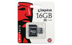 Kingston Canvas Select (SDCS/16GB) MicroSDClass 10 UHS-I Speeds Up to 80 MB/s Read (SD Adapter Included) - Bring Your HD Videos to Life