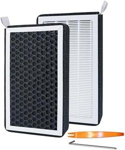 Air Filter for Tesla Model 3 Model Y, HEPA 2-Pack with Active Carbon, Enhanced Tesla Cabin Air Filter Replacement White Frame 2016-2024