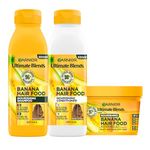 Garnier Nourishing Banana Hair Food Shampoo, Conditioner and Mask Set, For Dry Hair