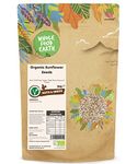 Wholefood Earth Organic Sunflower Seeds 2kg Raw | GMO Free | Vegan | High Fibre | Source of Protein | Certified Organic