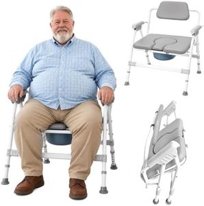NnsZenith Heavy-Duty Large Bone Bedside Commode
