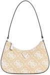 GUESS Ruma Mini Top Zip Shoulder Bag, White Logo, One Size