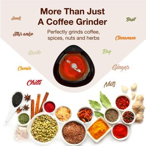 Andrew James Electric Coffee Grinder – 150W, 70g, Red, One-Touch