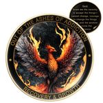 MilestoneMint Phoenix Sobriety Coin | AA Chip Medallion Gift Set with Coin Capsule, Display Stand & Card for Sober Men & Women in Recovery | Sobriety Gifts for Anniversary Month & Year