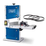 Scheppach HBS30 Bandsaw | 350W | 80mm Cut Height | Extendable Tilting Table | Double Clamped Fence | Inc. Mitre Gauge & 3 Saw Blades