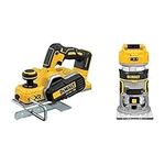 DEWALT DCP580B 20V MAX Brushless Planer (Tool Only) & DEWALT 20V MAX* XR Cordless Router, Brushless, Tool Only (DCW600B)