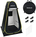NEVERLAND Pop up Privacy Shower Tent - Portable Changing Shower Tent, Dressing Room, Bathroom, Outdoor Rain Shelter for Camping, Hiking, Beach (Black)