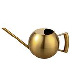 IMEEA 45oz/1.3L Watering Can Indoor for House Plants Long Spout Stainless Steel Water Can (Bronze Color)