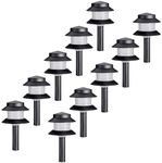 2-Tier Black Outdoor Garden 30 Lumen Path Lights 12V 2.5W LED Low Voltage DIY (10 Pack)