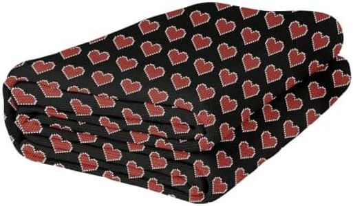 Big Blanket Co Premium Woven Classic Hearts | 10' x 10' Extra Large Woven Throw Blanket | Soft Oversized Blanket for Couch & Bed | Machine Washable
