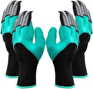 Garden Genie Gloves with Claws Waterproof Gardening Gloves For Digging and Planting, Best Gardening Gifts for Women and Men [2 Pairs, Green]