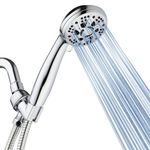 AquaDance High Pressure 6-Setting 3.5" Chrome Face Handheld Shower with Hose for The Ultimate Shower Experience! Officially Independently Tested to Meet Strict US Quality & Performance Standards