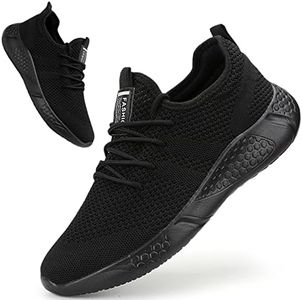BUBUDENG Scarpe da Donna Palestra Ginnastica Scarpe da Running Corsa Donna Ginnastica Camminata Casual Jogging Trekking Tennis Mesh Basket Sport Outdoor Fitness Sportive Nero EU38