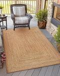 KEMA Jute Braided Area Rug, 4x6 Fee