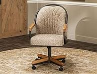 Caster Chair Company Bently Swivel Tilt Caster Dining Arm Chair in Wheat Tweed Fabric (1 Chair)