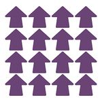 LiteMark 4 Inch Purple Removable Adhesive Round Arrow Decal Stickers for Floors, Walls, and Steps - Pack of 18