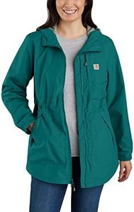 Carhartt Women's Rain Defender Relaxed Fit Lightweight Coat, Shaded Spruce, Small