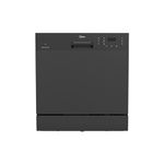 MIDEA 8 Place Setting Countertop Dishwasher (MDWTT0802D (B), Black, 6 wash programs, Portable, anti-bacterial filter & Intensive 70 degree wash for Ultra Hygiene, 24 Hour Delay Timer)