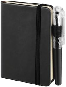 Qianyu Carnet de notes A7 avec stylo et bande de fermeture élastique classique pour notes, planification, étude, voyage, dessins, croquis, projets, bureau, école, femmes, hommes