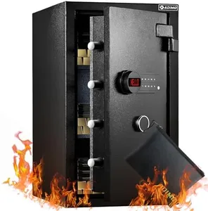 ADIMO Heavy-Duty Fireproof Safe Box 3.47 Cu. Ft., Large Safe with Digital Keypad for Cash, Jewelry & Documents, Home Fire Proof Money Safe w/Document Safe Fireproof Waterproof Bag for Added Security