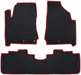 San Auto Car Floor Mat Rubber Custom Fit for Cadillac SRX 2019 2018 2017 2016 2015 2014 2013 2012 2011 2010 Black Red Auto Floor Liners All Weather Heavy Duty Odorless