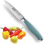 Taylors Eye Witness Syracuse Vegetable Paring Kitchen Knife - Professional 8cm/3.5” Cutting Edge, Multi Use. Ultra Fine Blade, Precision Ground Razor Sharp. Soft Textured Grip. Aqua Blue Handle.