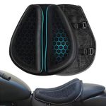DR. FITZY 3D Honeycomb Silicone Bike Seat Cushion Cover, Shock Absorbing Riding Motorcycle Seat Cushion for Bikes, All Weather Coccyx Gel Seats for Bikes, All Bike Accessories for Long Ride