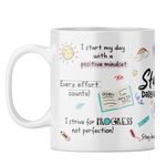 YuBingo Student Success Mug - Daily Affirmations for Academic Achievement, Motivational Gift (White Coffee Mug, Tea Cup, 310ML)