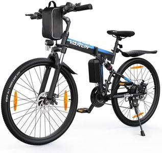 VARUN 26’’ Electric Bike for Adults, Folding E-Bike with 48V Li-ion Battery, Mountain Ebike with 21 Speed Gear, LCD-Display, Foldable MTB for Men and Women, Range 70 KM