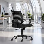 ROSE® Mesh Mid-Back Ergonomic Office Chair | Study Chair | Revolving Chair | Computer Chair | Work from Home (Elite) (Black)