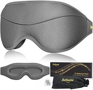 BeHoomi Sleep Mask, Premium Eye Mask for Sleeping, 3D Ergonomic Designed Sleeping Mask, Upgraded Light Blocking & Blindfold Sleep Masks for Women, Men, Comfortable Eye Mask for Anywhere Anytime, Grey…