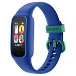 BIGGERFIVE Vigor 2 L Kids Fitness Tracker Watch for Boys Girls Ages 5-15, IP68 Waterproof, Activity Tracker, Pedometer, Heart Rate Sleep Monitor, Calorie Step Counter Watch, Blue