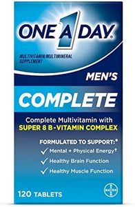 ONE A DAY Mens Complete Multivitamin, Adult Multivitamin Supplement with Vitamins A,C,D,E and Zinc and with B Vitamins to Support Healthy Brain Function and Physical Energy, 120 Count, 4 Month Supply