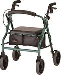 NOVA Medical Products Zoom Rollator Walker with 20" Seat Height, Green, 20 Inch